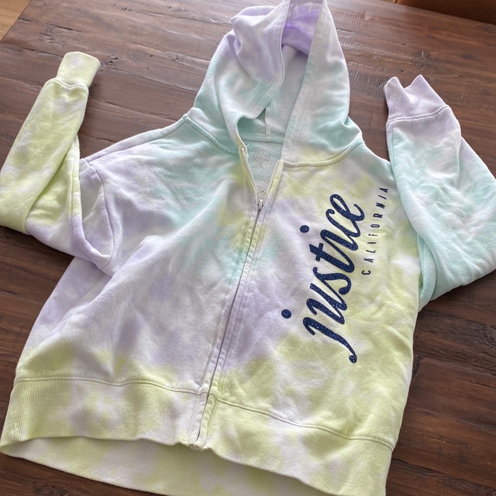 GIRLS JUSTICE tie die zip hoodie (12)
